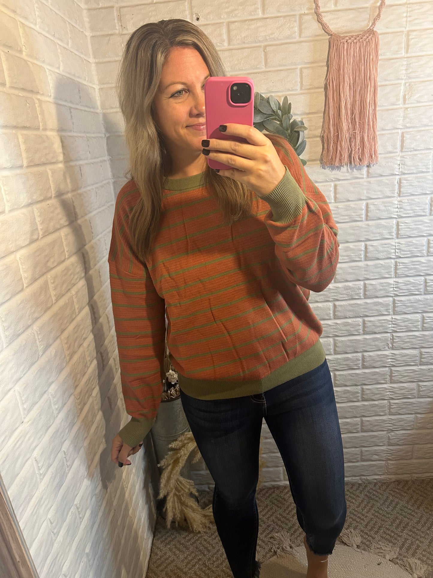 Stripe Contrast Sweater