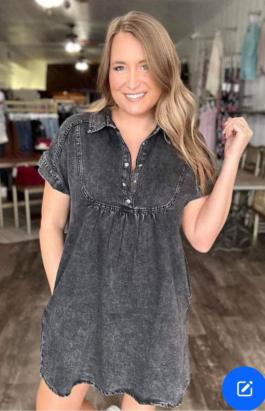 Black Denim Dress