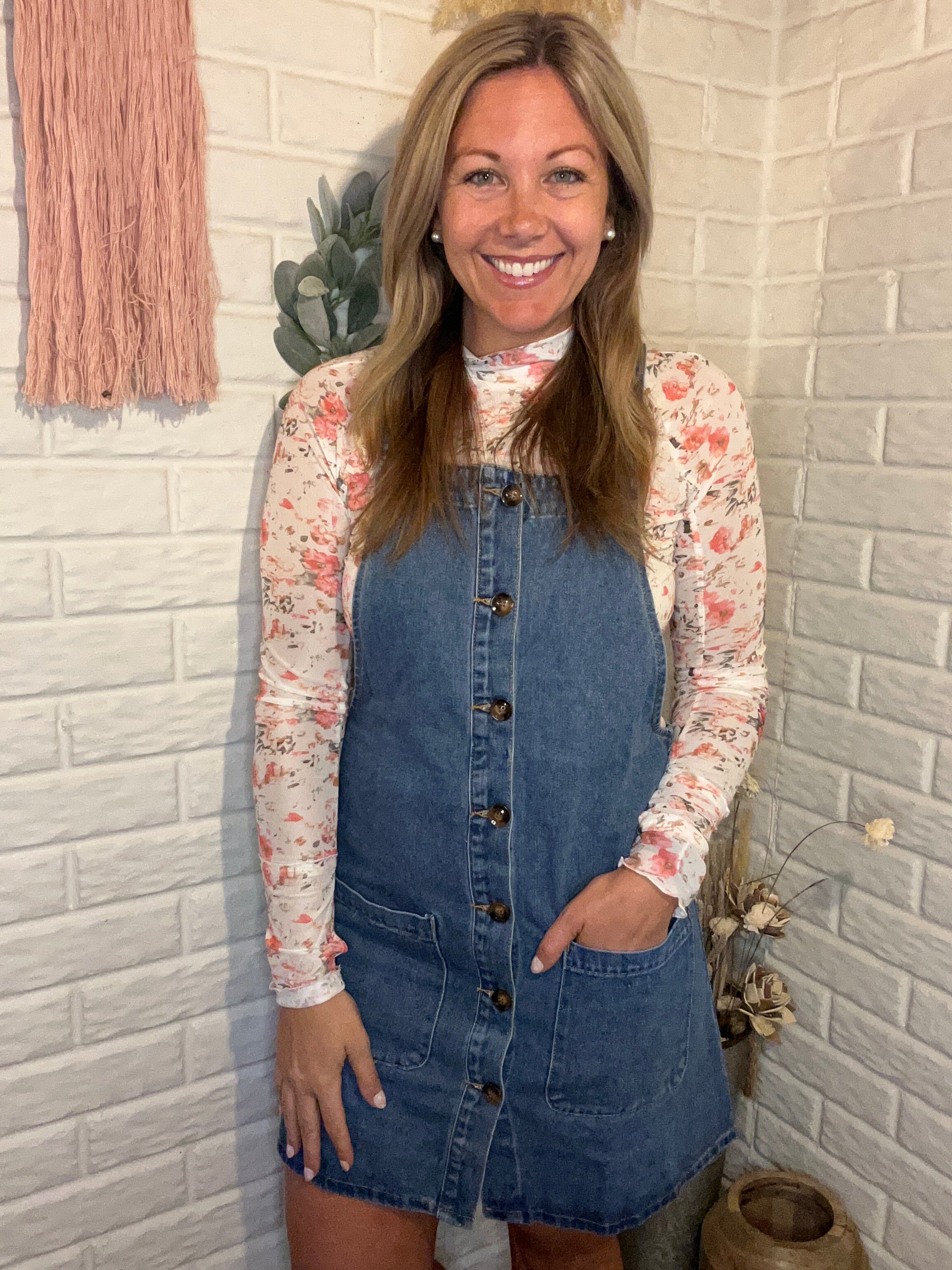 blue blush denim dress Blue Blush Denim Halter Dress
